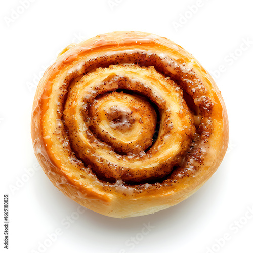 Wallpaper Mural Golden Cinnamon Roll with Swirled Filling and Glaze Torontodigital.ca