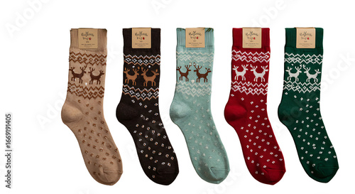 christmas socks isolated on white