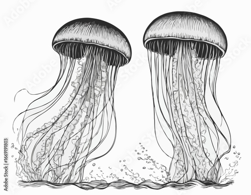 Jellyfish. illustration of Jelly Fish