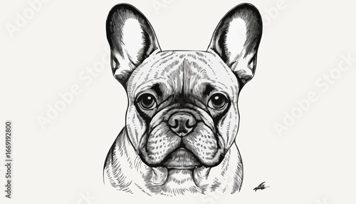French Bulldog head. Dog