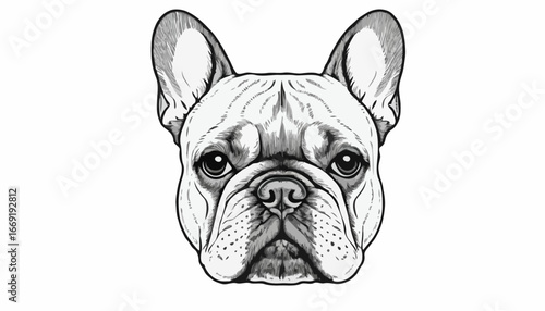 French Bulldog head. Dog
