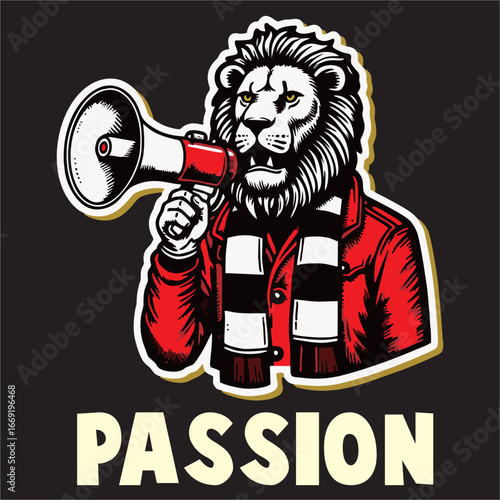 illustration vector graphic of Football fans ultras hooligan with blue white scarf design for logo, t-shirt, etc
