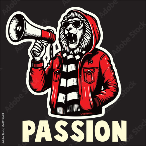 illustration vector graphic of Football fans ultras hooligan with blue white scarf design for logo, t-shirt, etc
