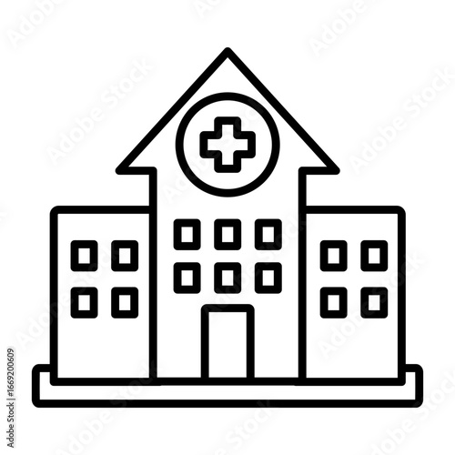 hospital icon vector illustration concept