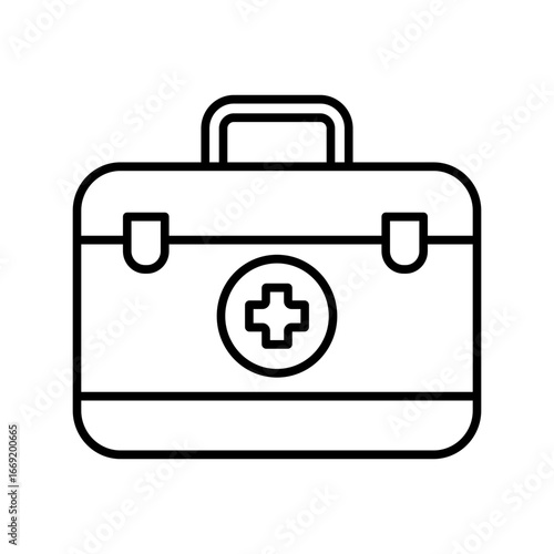 first aid kit,  emergency Kit icon vector illustration concept