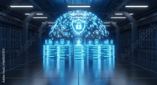 Protected Holographic Servers in Futuristic Underground Vault