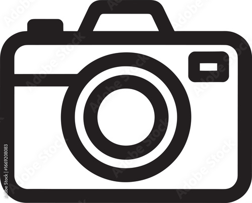 Camera Vector Icon on Transparent Background Photography Symbol Capture Tool Design Element