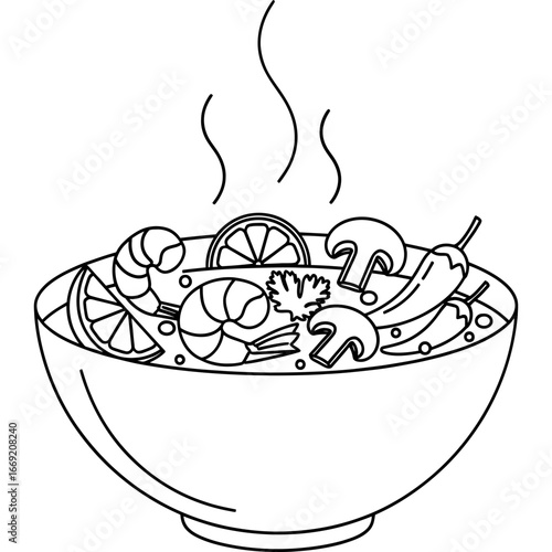 Aromatic Thai Tom Yum Soup A Culinary Outline