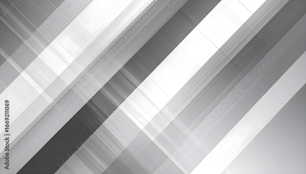 Obraz premium Abstract layered black and white diagonal stripes with soft reflections