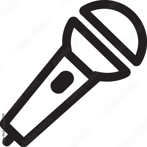 Microphone Audio Recording Device Sound Equipment Communication Tool Vector Illustration