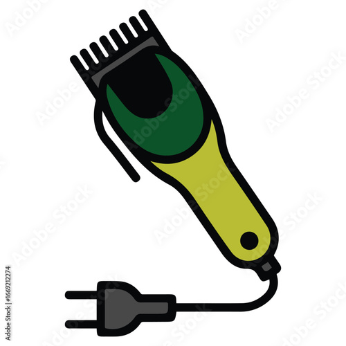 Electric clippers tool vector icon illustration template design isolated on white background
