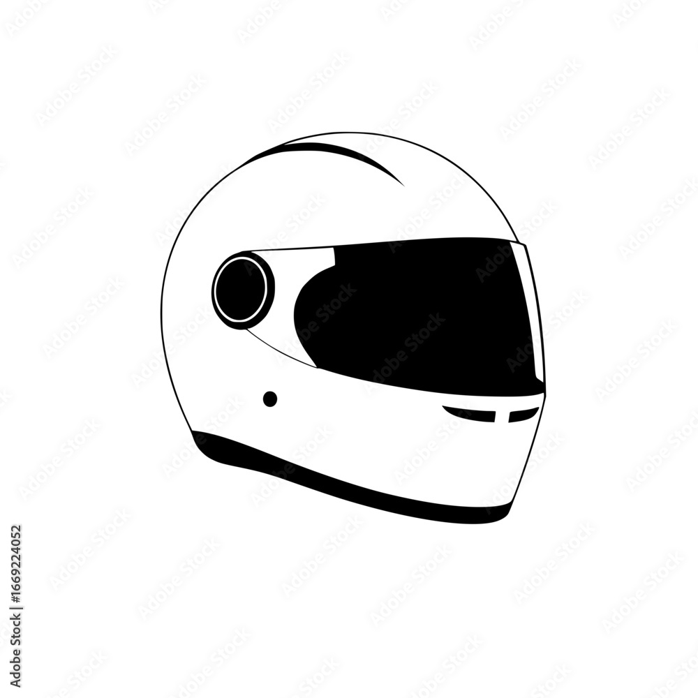 Fototapeta premium motorcycle helmet isolated