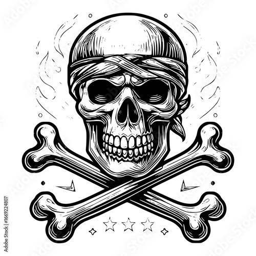 Skeleton playing guitar mariachi