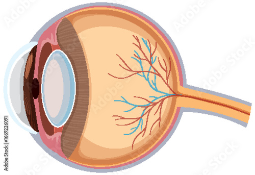 Cross Section Diagram of Human Eye Anatomy