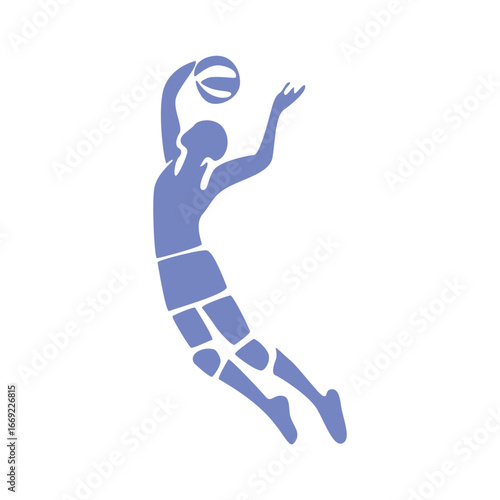 Victory Smash Volleyball Silhouette