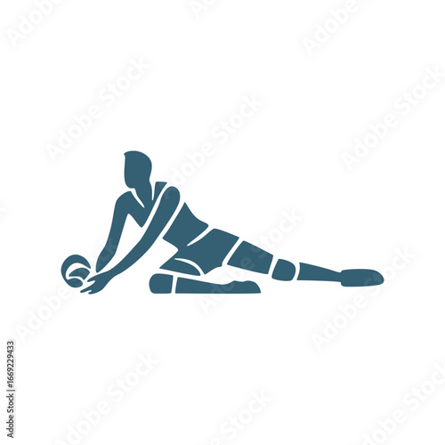 Silhouette Volleyball Champion