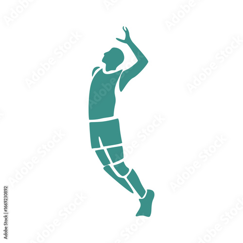 Power Hit Volleyball Silhouette