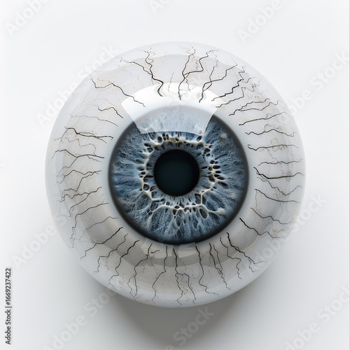 human eye in the center of the eye with png white background isolated
