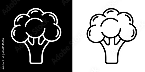 Healthy broccoli icon perfect for food blogs, recipe websites, and nutrition education materials.