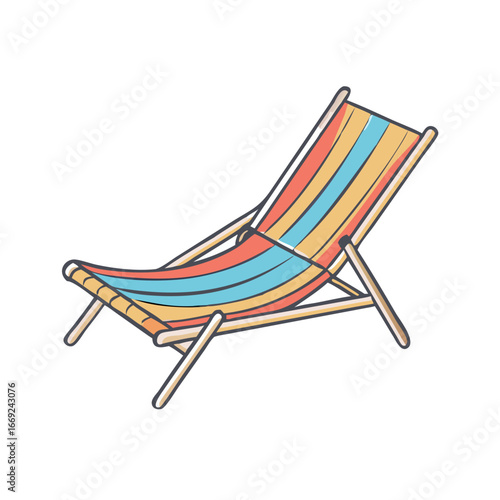 Various foldable deck chairs arranged side by side outdoor furniture