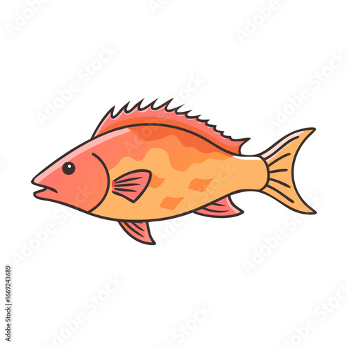 Close-up of a hogfish with vibrant scales and aquatic surroundings