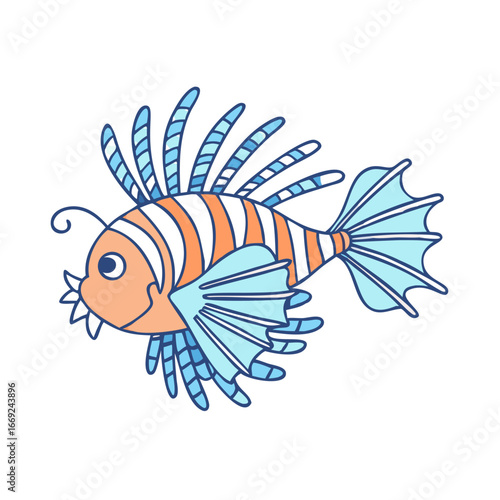 Vibrant mosaic of colorful abstract coral reef flora and fauna art