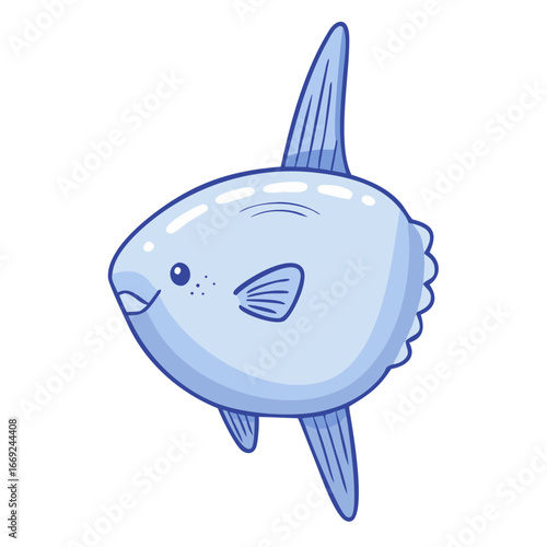 Ocean sunfish mola mola five unique poses aquatic marine life species