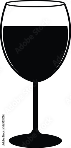 Vector wine glass icon