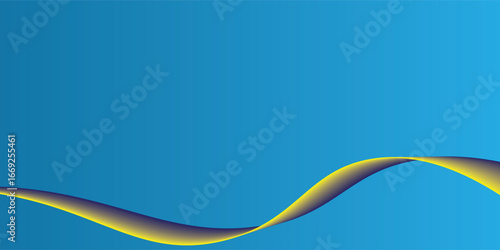 Abstract blue background with subtle yellow and purple wave design. Perfect for business and technology.