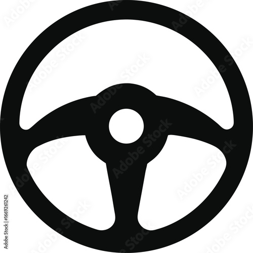 Steering wheel icon vector