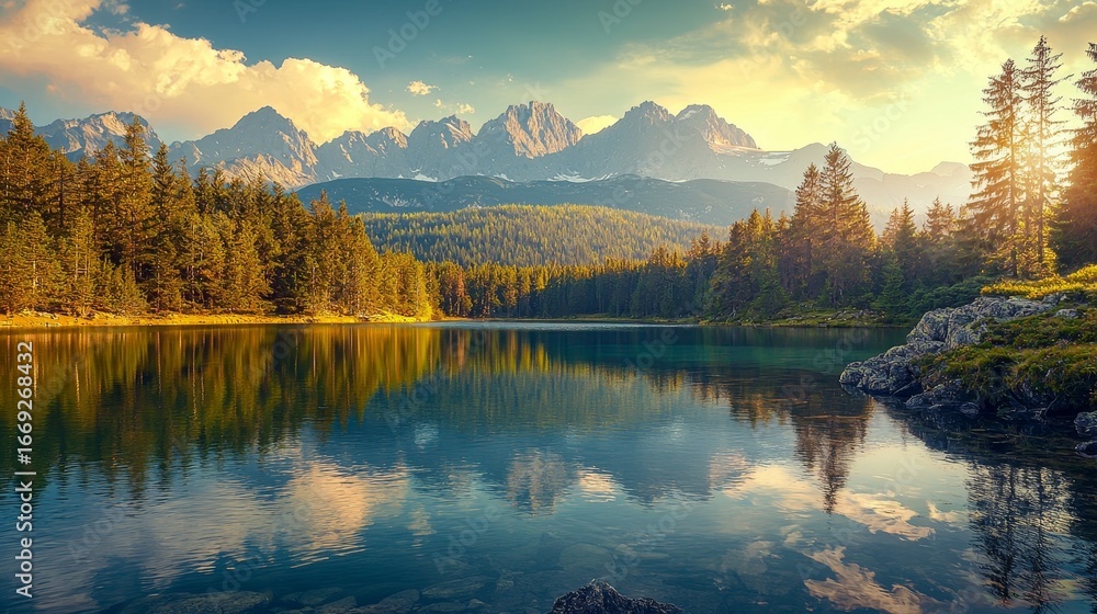 Fototapeta premium Majestic mountain lake