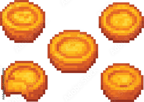pastel da nata pixel art, eps 10 illustration
