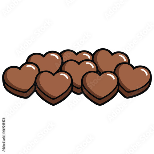 Chocolate candy bar doodle style vector illustration on white background