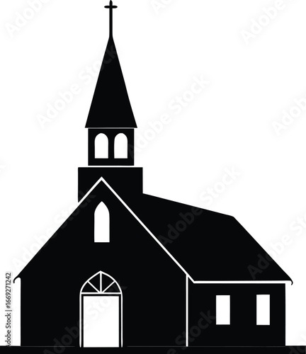 Church icon logo vector design template