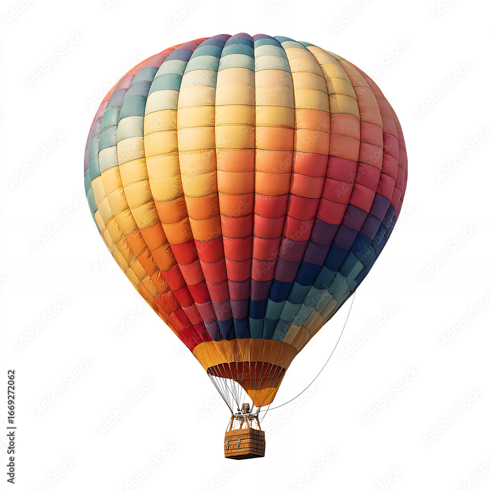 Fototapeta premium hot air balloon isolated with png white background isolated