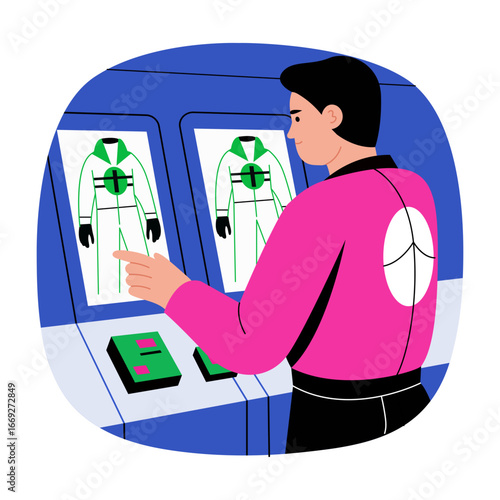 A flat style illustration showing a person balancing