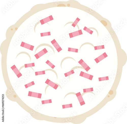 Illustration de tarte flambée flammekueche