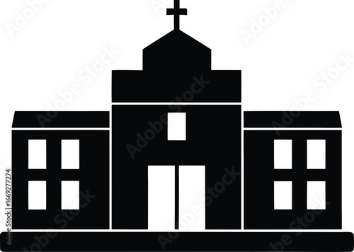Hospital silhouette vector