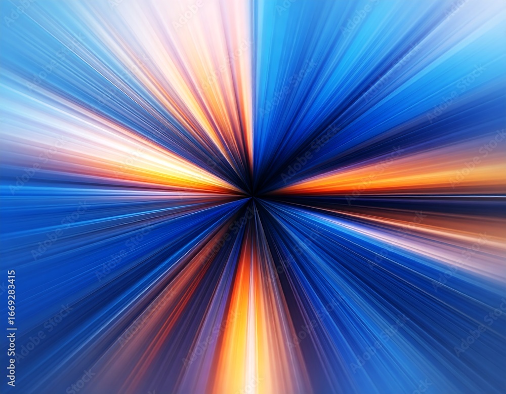 Obraz premium Abstract radial burst of vibrant colors