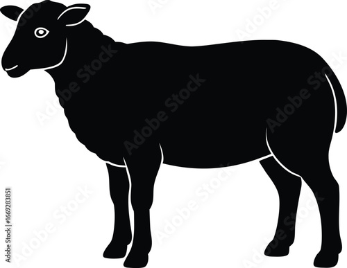 vector illustration of sheep
