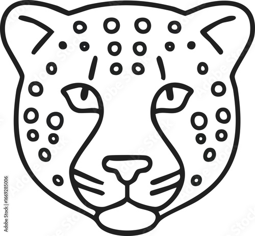 Leopard icon with line style perfect for uiux design
