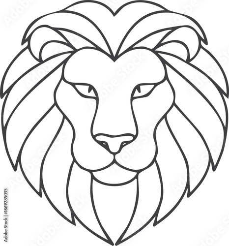 Lion icon with line style perfect for uiux design