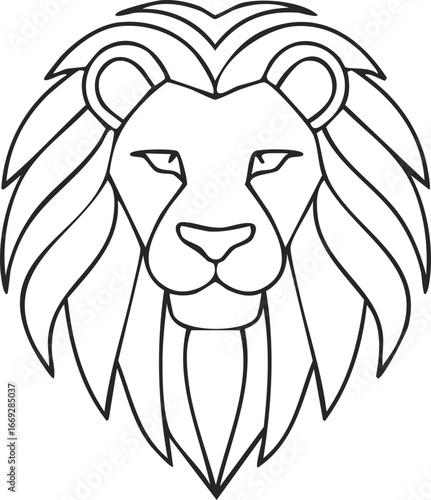 Lion icon with line style perfect for uiux design