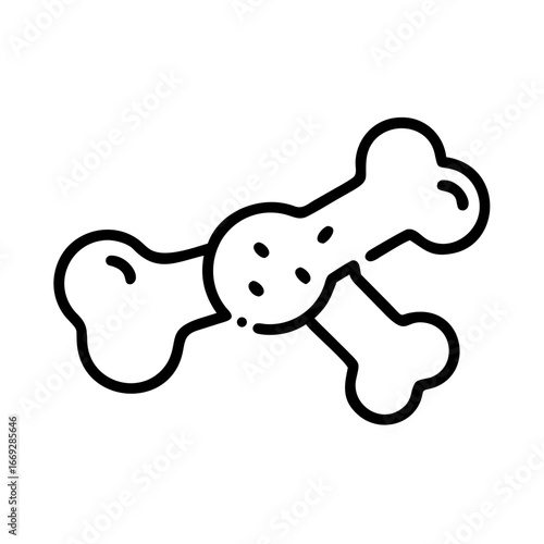Bone Waste Icon for Web and Graphic Design