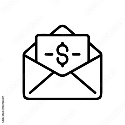 Envelope With Dollar Icon for Web and Graphic Design