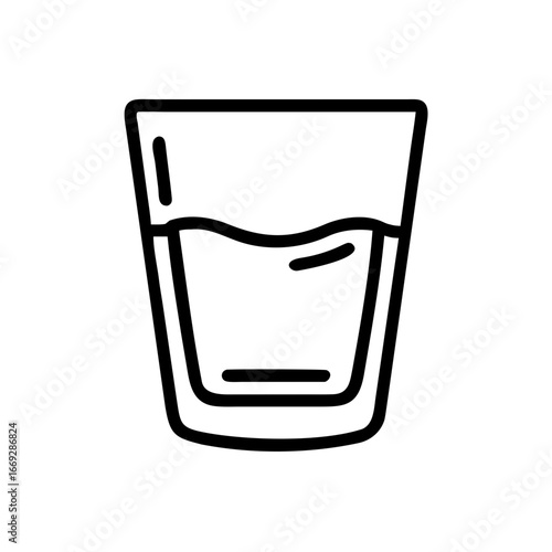 Espresso Shot Glass Icon for Web and Graphic Design