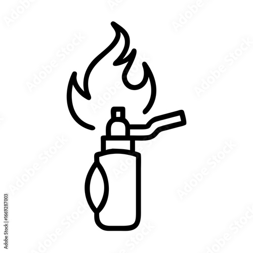 Gas Flare Icon for Web and Graphic Design