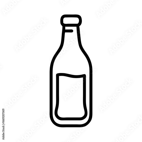 Glass Bottle Icon for Web and Graphic Design