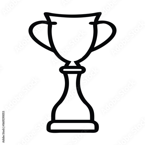 Trophy cup icon logo isolated on white background 