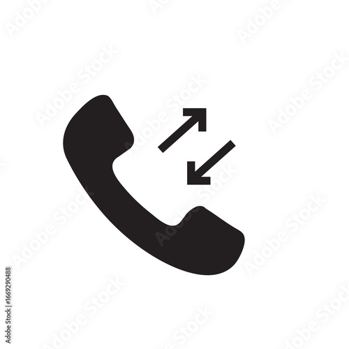 ncoming outgoing calls icon vector logo simple illustration for web and app..eps